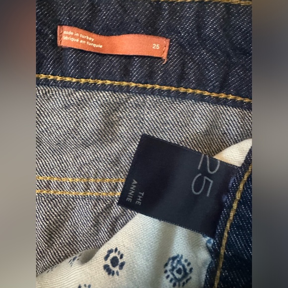 Pilcro Anthropologie Wide Leg Dark Wash Jeans “The Annie” Sz 25 - Picture 3 of 11